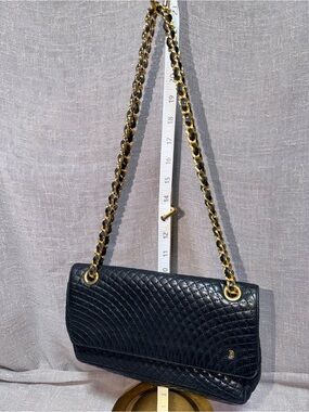 Bally Black Quilted Shoulder Bag with Gold Chain